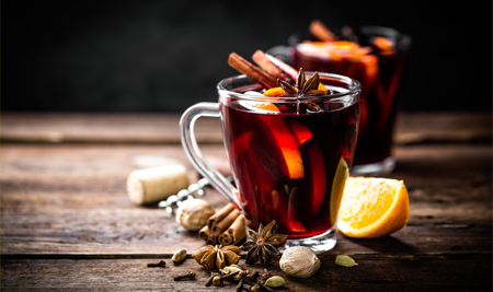 Herbal holiday potpourri simmering