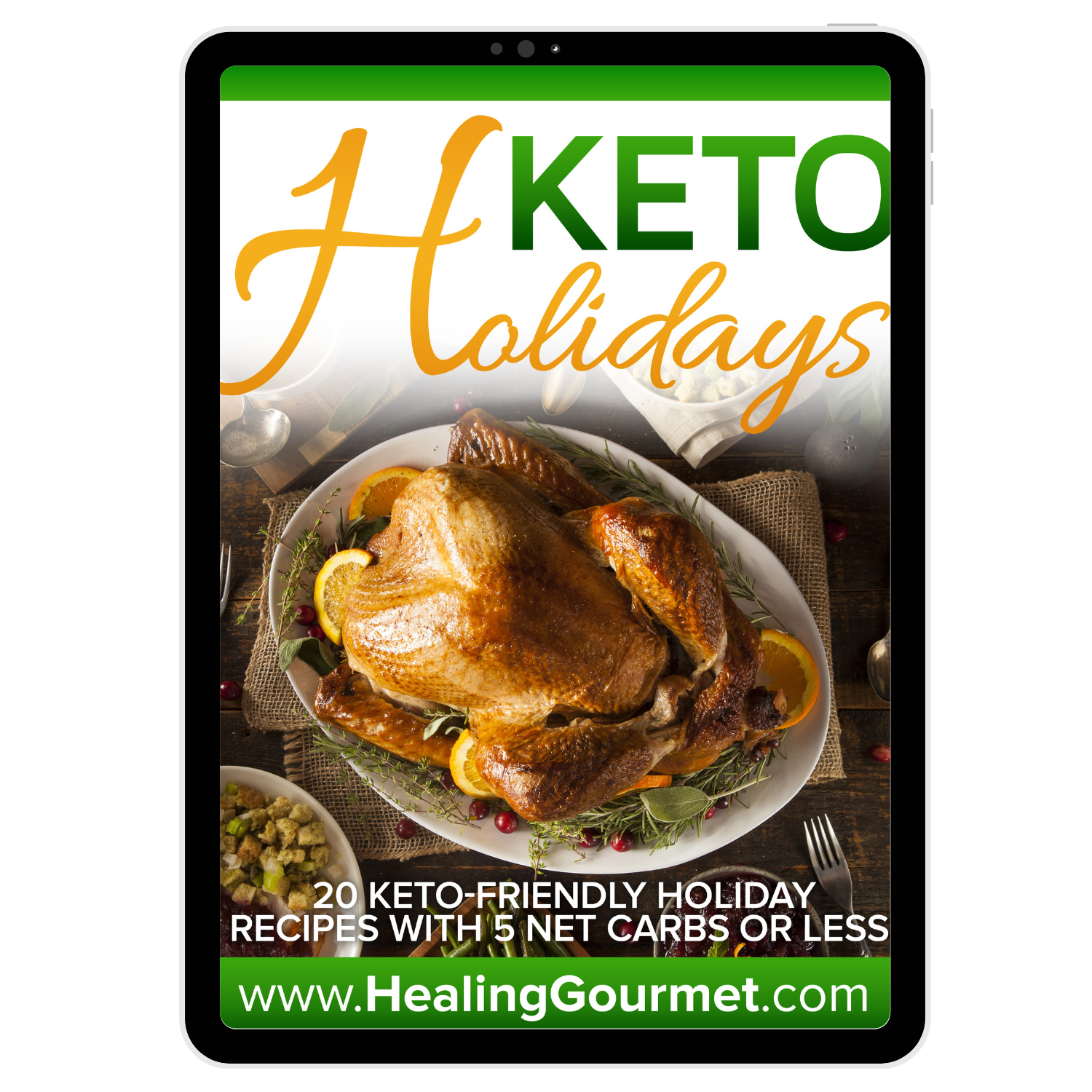 Keto Holidays recipe book cover